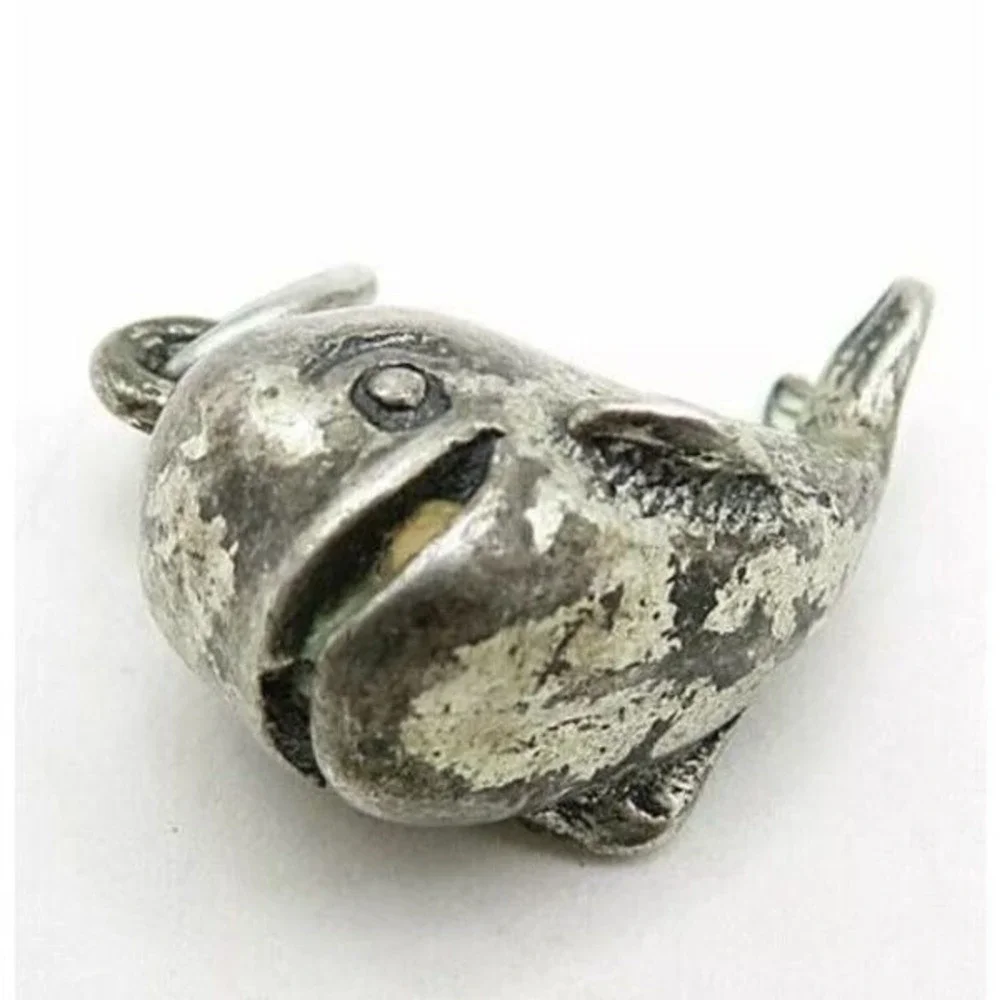 Whimsical Whale Charm Pendant Sterling Silver Cute‎ Nautical Ocean Animal
